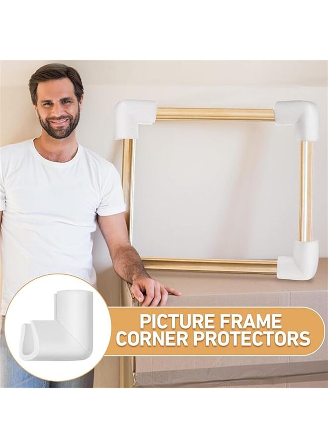 LAMAY 12 Pcs Photo Mirror TV Frame Edge Protection Corners for Shipping Moving Foam Corner Protectors for Shipping Packaging Edge Protector Foam Shipping Corners - Image 4